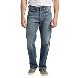 Silver Jeans Co. Herren Gordie Loose Straight Jeans, Medium Vintage, 38W / 34L