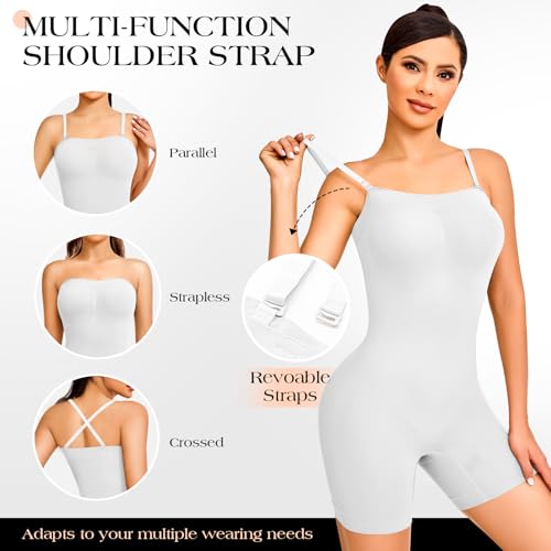 Image of Strapless Shapewear for Women Tummy Control Seamless Jumpsuit Shapewear | Bodysuit Butt Lifter Thigh Slimmer Body Shaper Seamless Under Dresses