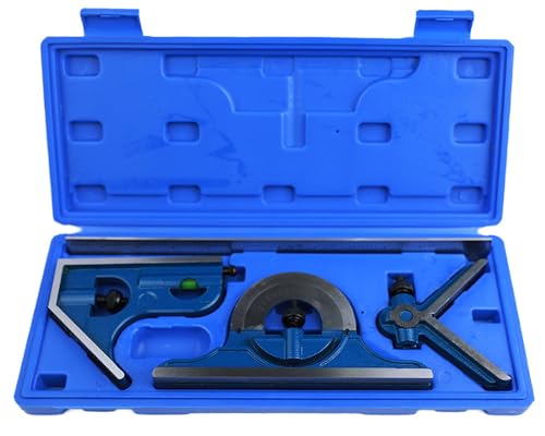 YXFV 12 Inch Combination Square Set, 4-Piece Precision Engineer Square