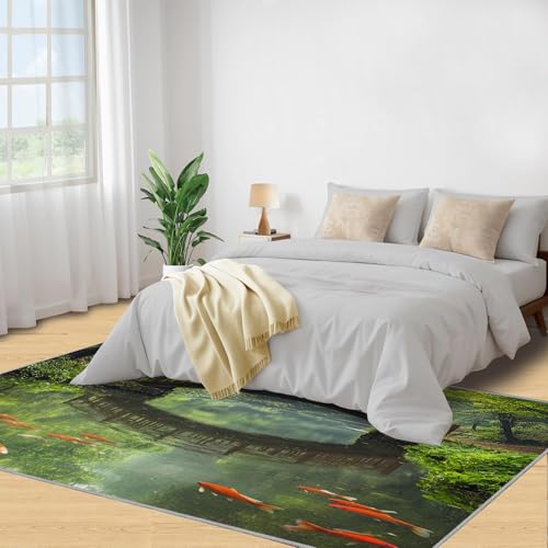 Alfombra decorativa RUHEYIA 61x91 cm antideslizante miniatura 6