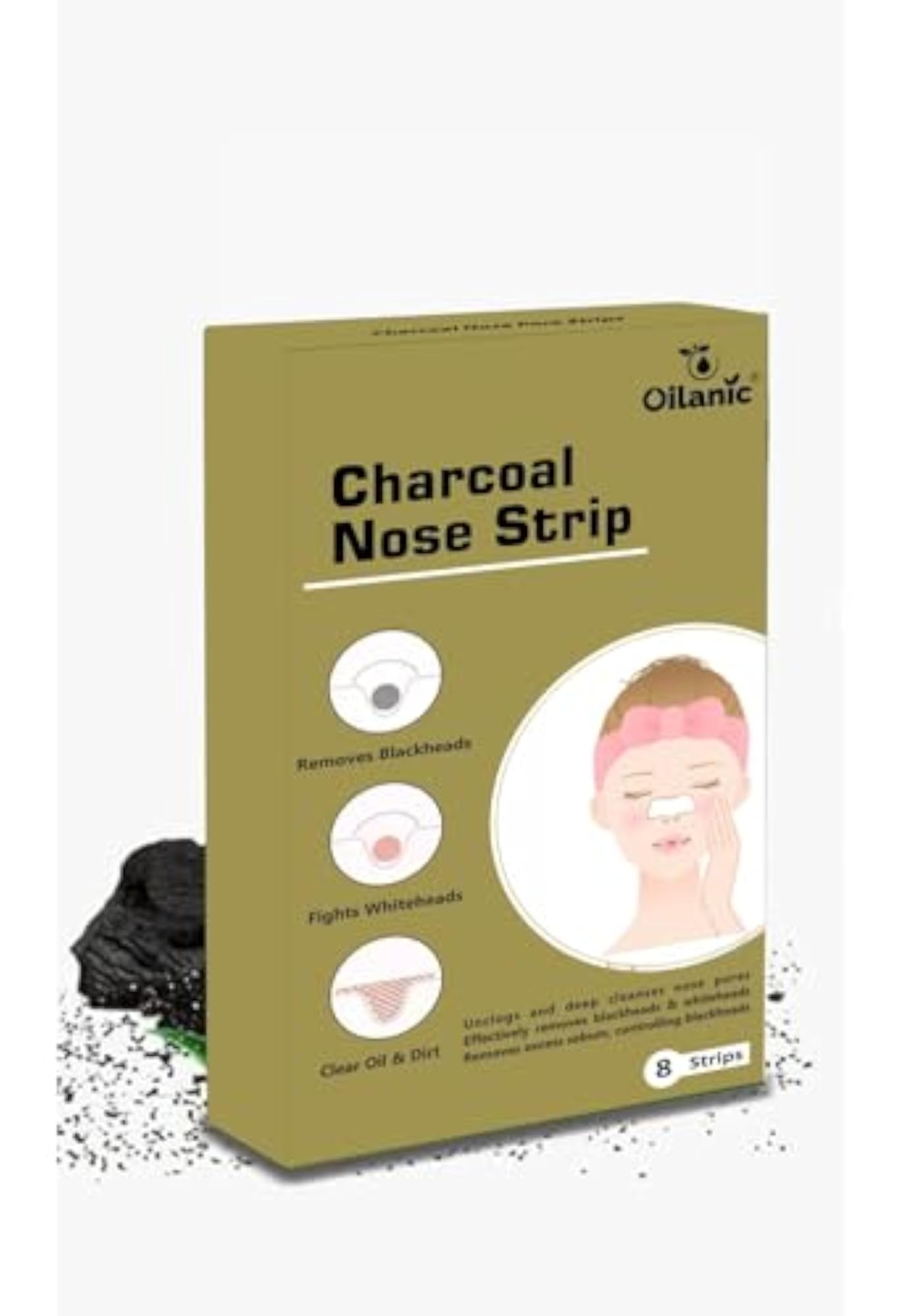 Charcoal Nose Strip for Blackhead Removal, Pack of 1