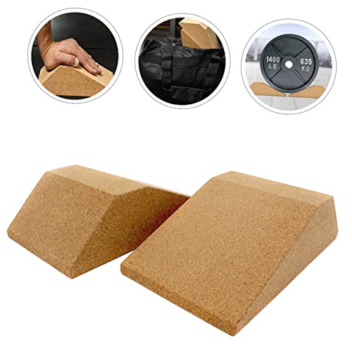 Lioobo bloque para sentadillas de corcho para entrenamiento de piernas miniatura 4
