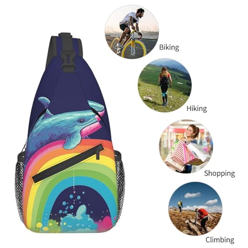 Mochila Pequeña Tipo Sling para Senderismo Negra miniatura 6