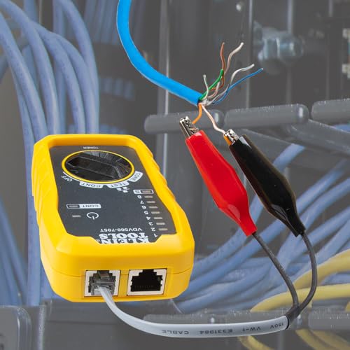 klein tools vdv500-705 wire tracer tone generator and probe kit for ethernet internet telephone speaker coax video and data cables rj45 rj11 rj12