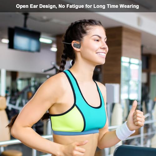 Hmusic Open Ear Hoofdtelefoon, Bluetooth 5.4 Luchtgeleiding Draadloze oortelefoon, Diamond vorm, IPX5 Waterdichte Bluetooth Hoofdtelefoon voor Sport, Hardlopen, Wandelen, Fietsen, Gym - Afbeelding 3