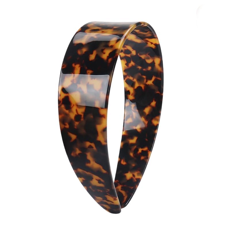 Thick Tortoise Shell Headband with Teeth for Women 2026 New 1.5in No Slip Wide Retro Plastic Headbands for Girls