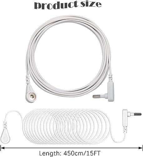 Image of Grounding Cable, Replacement Cords for Grounding Sheets (15 ft Grounding Cords) (1)