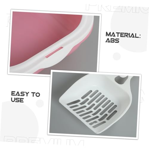 Arenero semi cerrado para gatos Toddmomy color rosa miniatura 7