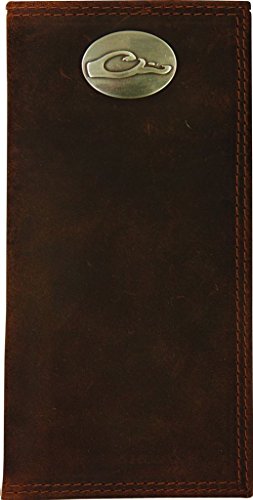 Drake Waterfowl Leather Checkbook Wallet with The Metal Oval Logo, Brown (DA7007-LEA) Drake Waterfowl Leather Checkbook Wallet with The Metal Oval Logo, Brown (DA7007-LEA)