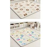 キッズカーペット プレイマット 可愛い 両面パターン 遊び ベビーフロアマット 夏用 ホットカーペット対応 180CM*200CM*【厚3cm 防音 転倒防止 キズ防止 防ダニ リビングルーム 居間 ダイニング 冷房対策 速乾