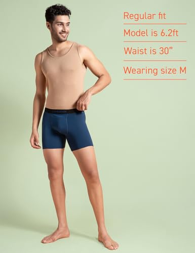Image of DAMENSCH Mens Regular Fit Premium Cotton Blend Boxer Brief | Innerwear Men, Men Boxers, Underwear for Men, Shorts for Men, Inner for Men, Briefs for Men