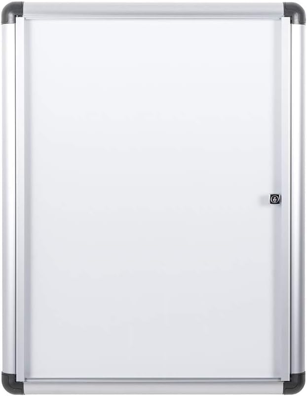 Tableau blanc magnétique mural vitré 4xA4 vitrine affichage intérieur
