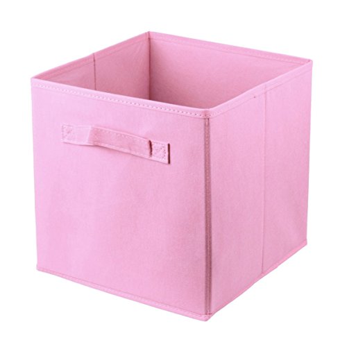 Pack de 2 cuadrado de almacenamiento plegable, caja plegable, cubo de tela organizadora de ropa Cover