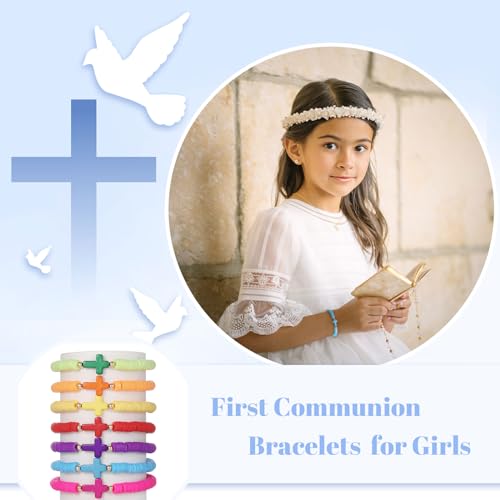 Cross Bracelet for Women Rubber Cross Bracelets Set Colorful Elastic Stretch Prayer Bracelet Religious Christma Birthday Gifts4