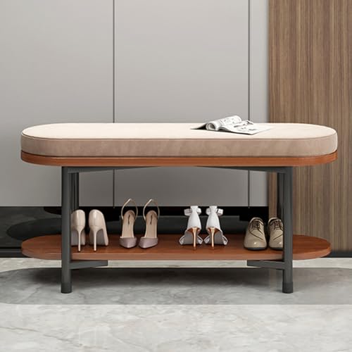 Meuble à chaussures peu encombrant et banc d entrée design moderne en bois avec coussin confortable