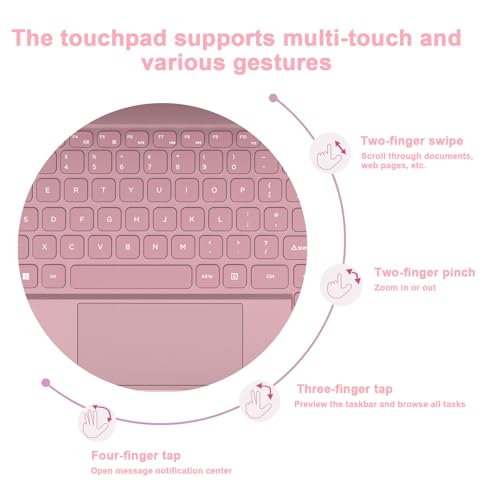 Image of Laptop 14 Inch Celeron N5095 Up to 2.9Ghz, Win 11 Laptop 8+256GB SSD-Pink