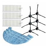Staubsauger Teile MOP Tuch HEP Filter Seitenbürste Kompatibel mit Ecovacs Deebot DM82 M82. Roboter-Staubsauger-Teile Bürsten-Zubehör-Ersatz Haus und Küche