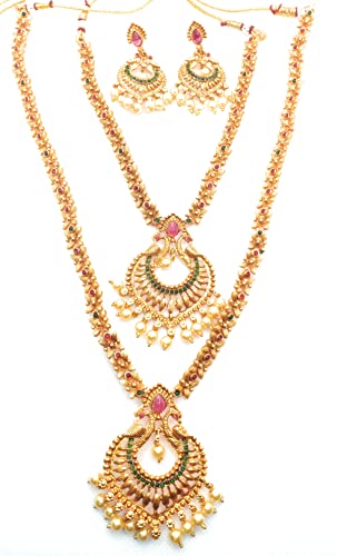 Devadha T Combo Jewellery set with peacock design fashion jewelry for women traditional 1 41Zm4eloYGL. SL500