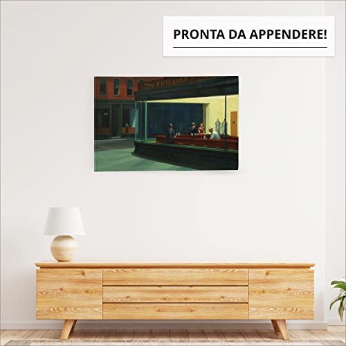 Nighthawks Hopper impression sur toile de qualité musée 80x160