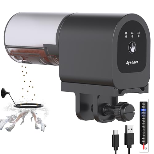 Automatic Fish Feeder for Aquarium: Fish Food Vacation Feeders – Small Auto Dispenser for Feeding Betta Turtle Tank