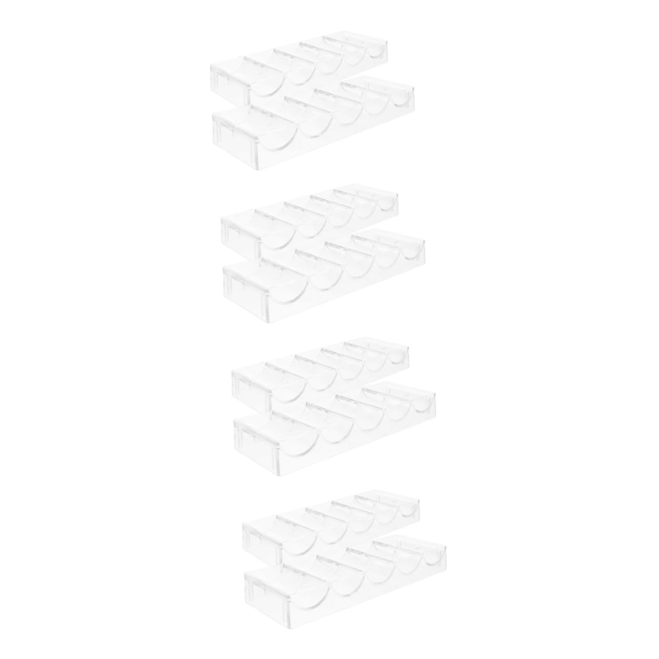 Vaguelly 8 Pcs Chip Box Poker Chip Tray Rack Poker Chip Case Standard Chip Trays Poker Chip Holder Clay Chip Holder Poker Chip Organizer Poker Chip Display Poker Chip Container Acrylic