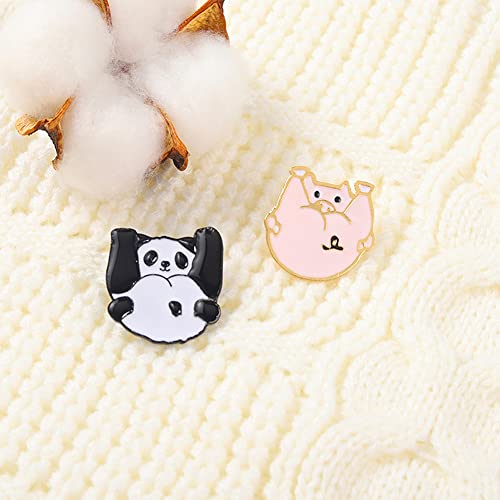 Image of Cute Pins Backpack Pins Alloy Enamel Brooch Cat Funny Cat Brooch Cowboy Badge Pin for Bookbags Clothes /Jackets & Hat Decoration