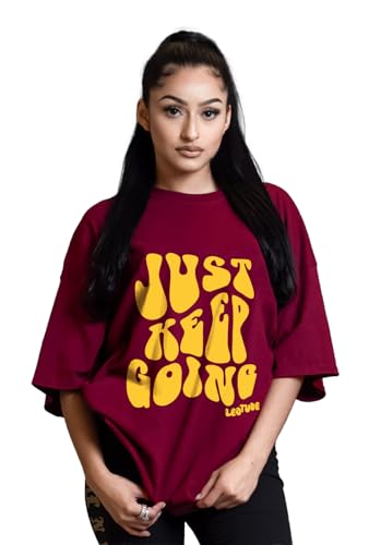 Image of LEOTUDE Oversized Cotton Blend Printed Women's T-Shirts Combo (Pack of 3)