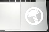 Mjolnir Hammer Vinyl Sticker Decals (Pack of 2) for Car Bumper Window Laptop Phone Tablet (4',...