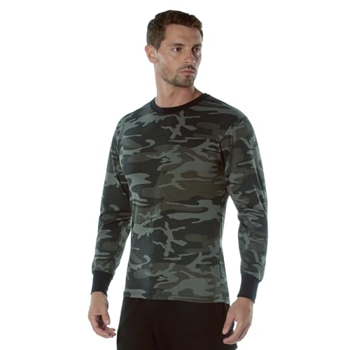 Image of Rothco Long Sleeve Camo T-Shirt | Rugged Camouflage Crew Neck T Shirt, Comfortable Casual Tee for Men & Women