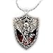 Produktbild Akamori Krieger Guardian Holy Angel Saint Michael Anhänger Halskette Einzigartige Ritterschild Halskette Jubiläumsgeschenk (Color : China, Size : Women)