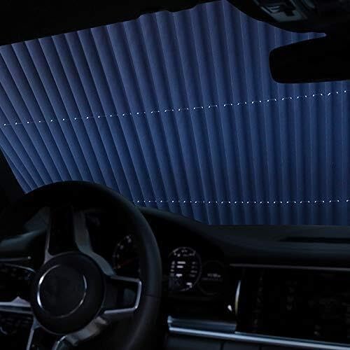 Sonnenschutz Auto Einziehbarer Sonnenschutz aus Aluminiumfolie Für die Windschutzscheibe des Autos zum UV-Schutz