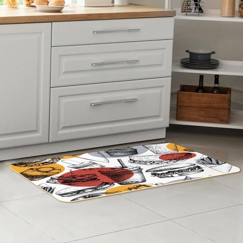 Alfombrillas de cocina absorbentes VAPOKF tapete lavable y antideslizante set de 2 7