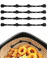 Magnete für Airfryer Backpapier, 4 Stück Silikon Magnete Airfryer Zubehör Verhindern Backpapier von Abdeckung Lebensmitteln, Heißluftfritteuse Zubehör für Ninja,Philips