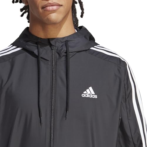 adidas Men's Tall Size Essentials Woven 3-Stripes Windbreaker3