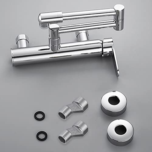 Grifo de relleno de olla LWX de latón para pared con doble mango 7