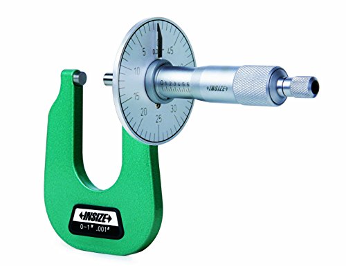 Micromètre pour tôle gradué INSIZE 3263-1 avec touches plates en carbure 0-1"