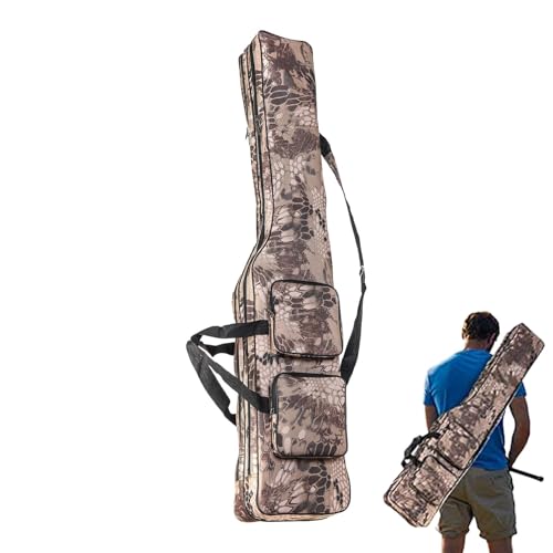 Shurzzesj Organizador para portacañas de y Carrete, Funda para caña de Pescar - Bolsas de Almacenamiento para Equipos de de 2 Capas, Funda para caña de Pescar con Tubos para caña de Pescar