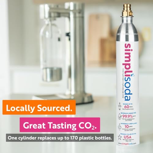 Image of 60L CO2 Canister Cylinders - Compatible with Sodastream Quick Connect Only [Including ART, TERRA ENSO & DUO] - Soda Streaming Machine CO2 Tanks Gas Refill, | 14.5 oz, Set of 3