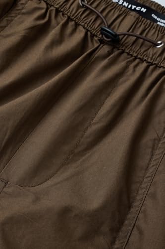 Image of SNITCH Men Cargo Pants | Loose Fit with Elastic Waistband & Drawstring | 100% Cotton Fabric with Utility Pockets | Streetwear Style for Casual Outings