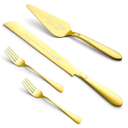 Eisinly Gold Cake Cutting Set