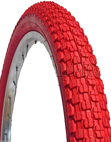 RMS Copertone/Pneumatico 20 x 1.95 (50-406) Bici MTB - Mountain Bike BMX Rosso