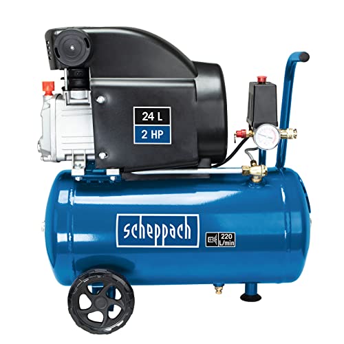 Scheppach Kompressor HC26 mit 24-Liter-Kessel und 220 l/min Ansaugleistung