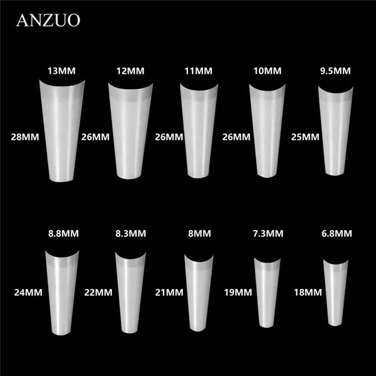 Coslifestore 500 Pcs Long Coffin Soft Gel Nail Tips, Clear 1
