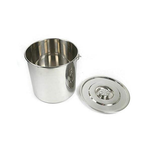 20L Edelstahl Milcheimer Eimer Nahrung Aufbewahrungseimer Futtereimer fÃ¼r KÃ¼che, Industrie, Medizin, Gastro und Privat Premium Eiseimer mit Deckel und Portable Griff SektkÃ¼hler EIS-Eimer KÃ¼cheneimer – Bild 7