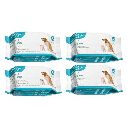 Marco Paul - Salviette antibatteriche per cani, perfette per la toelettatura di cani, gattini e cuccioli, senza profumo e alcool, salviette per cani e gatti, 200 pezzi