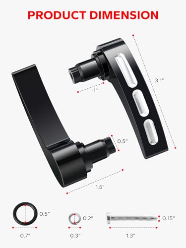 Amazicha Aluminum Hard Bag Saddlebag Latch Cover con Kit Levantador de Tapa Compatible para Harley Davidson Touring Road King, Street Glide, Electra Glide, Road Glide 2014-2024 miniatura 6