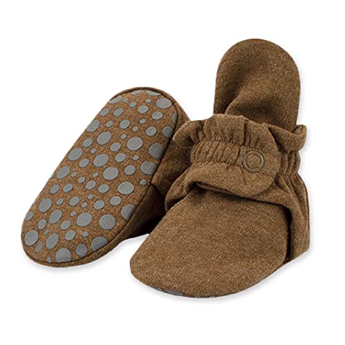 Image of Zutano Unisex Organic Cotton Baby Booties With Gripper Soles