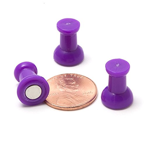 Magnetic Push Pins, Fun Colorful Push Pin Magnets, Perfect Fridge & Whiteboard Magnets, Magnetic Thumb Tacks for Office and Classroom - MapMagnets