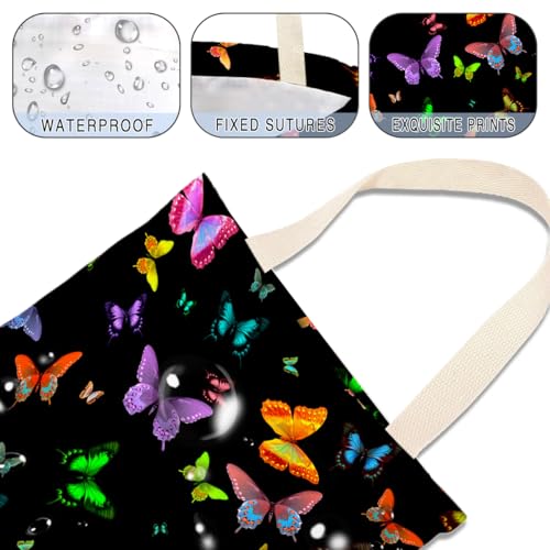Image of IRADA Car Trash Bag Hanging No Snap Small Garbage Bag for Car Back Seat Cute Printed One-Handed Strap Trash Bags Car Accessories-Butterfly Car Trash Bags