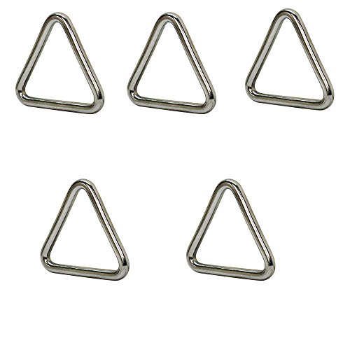 5Pc 316 Stainless Steel Triangle Ring Welded 1/4